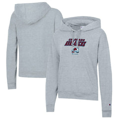 Colorado Avalanche Champion Women's Powerblend Fleece Pullover Hoodie - Gray | US 201078335