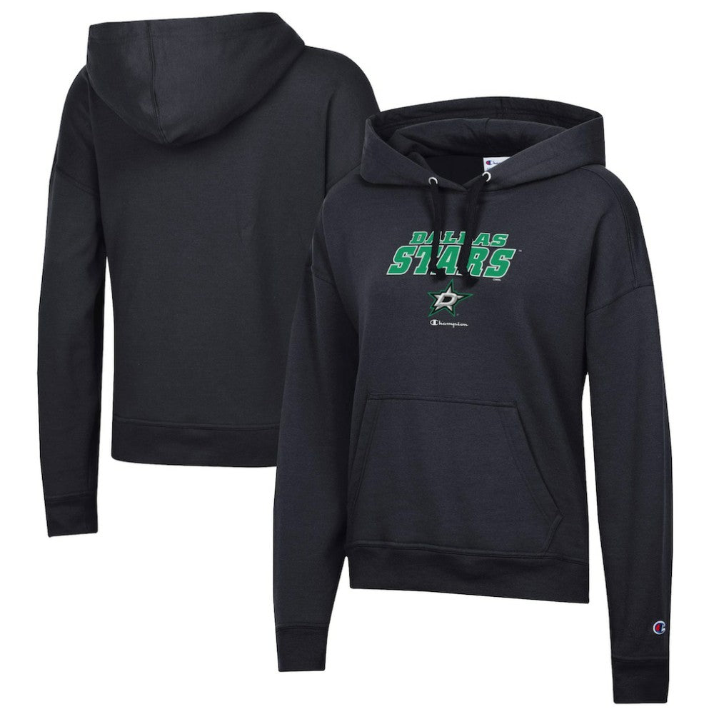 Dallas Stars Champion Women's Powerblend Fleece Pullover Hoodie - Black | US 201078339