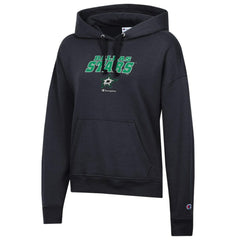 Dallas Stars Champion Women's Powerblend Fleece Pullover Hoodie - Black | US 201078339