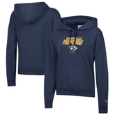 Nashville Predators Champion Women's Powerblend Fleece Pullover Hoodie - Navy | US 201078343