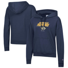 Nashville Predators Champion Women's Powerblend Fleece Pullover Hoodie - Navy | US 201078343
