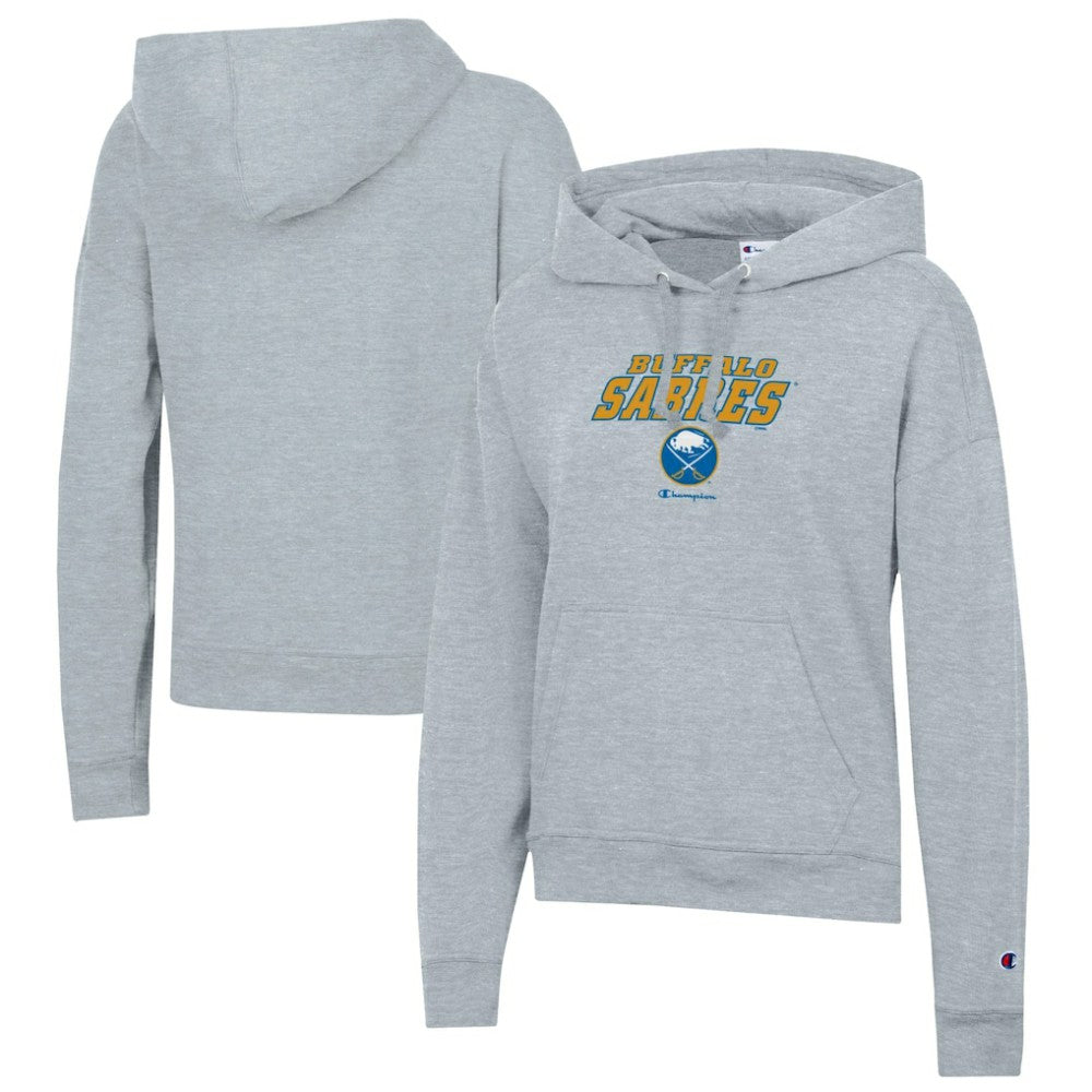 Buffalo Sabres Champion Women's Powerblend Fleece Pullover Hoodie - Gray | US 201078349