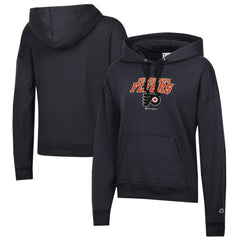 Philadelphia Flyers Champion Women's Powerblend Fleece Pullover Hoodie - Black | US 201078352