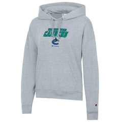 Vancouver Canucks Champion Women's Powerblend Fleece Pullover Hoodie - Gray | US 201078357
