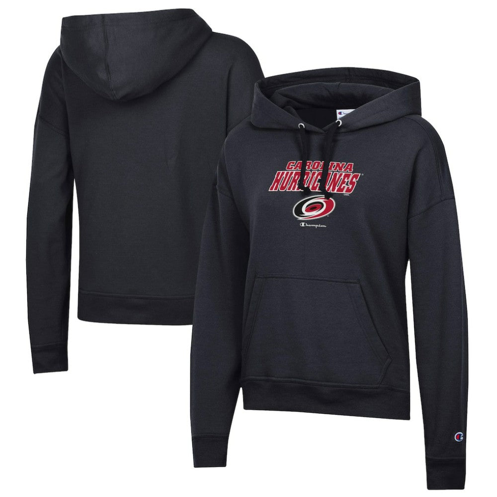 Carolina Hurricanes Champion Women's Powerblend Fleece Pullover Hoodie - Black | US 201078363