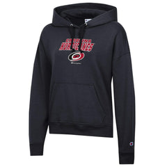 Carolina Hurricanes Champion Women's Powerblend Fleece Pullover Hoodie - Black | US 201078363