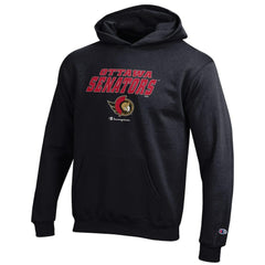 Ottawa Senators Champion Youth Eco Powerblend Pullover Hoodie - Black | US 201078372