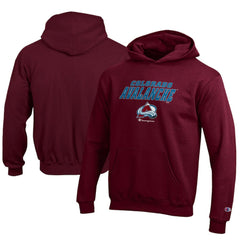 Colorado Avalanche Champion Youth Eco Powerblend Pullover Hoodie - Burgundy | US 201078384