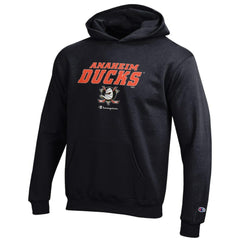 Anaheim Ducks Champion Youth Eco Powerblend Pullover Hoodie - Black | US 201078389