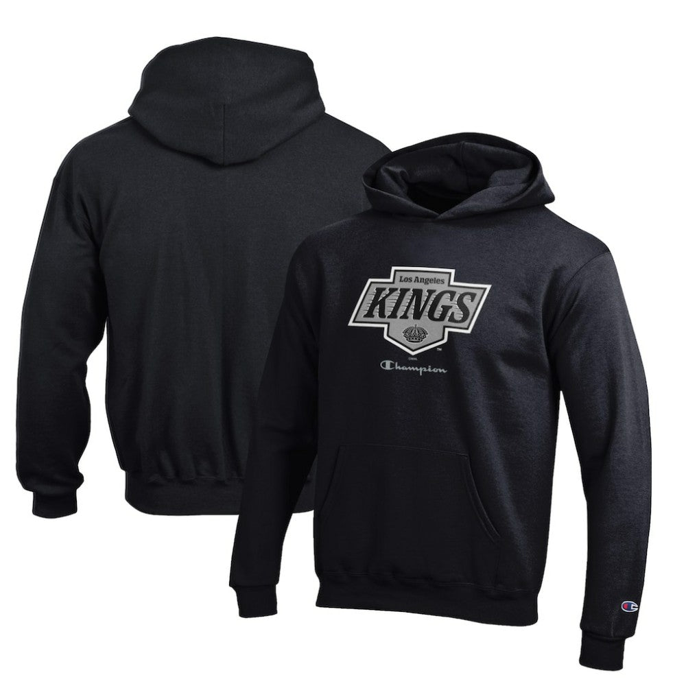 Los Angeles Kings Champion Youth Eco Powerblend Pullover Hoodie - Black | US 201078392