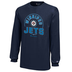 Winnipeg Jets Champion Youth Long-Sleeve Jersey T-Shirt - Navy | US 201078428
