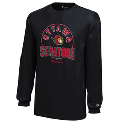 Ottawa Senators Champion Youth Long-Sleeve Jersey T-Shirt - Black | US 201078435