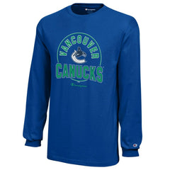 Vancouver Canucks Champion Youth Long-Sleeve Jersey T-Shirt - Royal | US 201078443