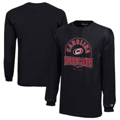 Carolina Hurricanes Champion Youth Long-Sleeve Jersey T-Shirt - Black | US 201078445
