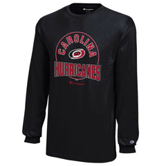 Carolina Hurricanes Champion Youth Long-Sleeve Jersey T-Shirt - Black | US 201078445