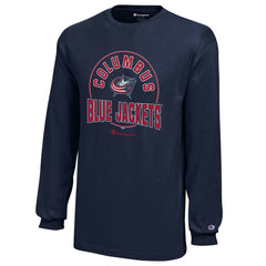 Columbus Blue Jackets Champion Youth Long-Sleeve Jersey T-Shirt - Navy | US 201078457