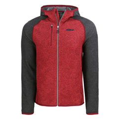 San Francisco 49ers Cutter & Buck Americana Mainsail Full-Zip Hooded Jacket - Heather Scarlet/Heather Charcoal Jackets