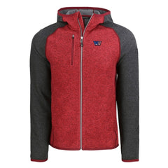 Washington Commanders Cutter & Buck Americana Mainsail Full-Zip Hooded Jacket - Heather Red/Heather Charcoal Jackets