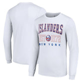 New York Islanders Starter Retro Graphic Long Sleeve Crew T-Shirt - White | US 201083207