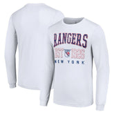 New York Rangers Starter Retro Graphic Long Sleeve Crew T-Shirt - White | US 201083209