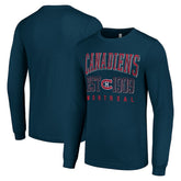 Montreal Canadiens Starter Retro Graphic Long Sleeve Crew T-Shirt - Navy | US 201083218