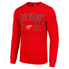Detroit Red Wings Starter Retro Graphic Long Sleeve Crew T-Shirt - Red | US 201083228