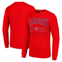 Montreal Canadiens Starter Retro Graphic Long Sleeve Crew T-Shirt - Red | US 201083230