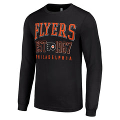 Philadelphia Flyers Starter Retro Graphic Long Sleeve Crew T-Shirt - Black | US 201083235
