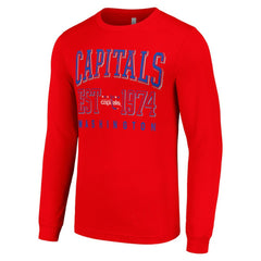 Washington Capitals Starter Retro Graphic Long Sleeve Crew T-Shirt - Red | US 201083236