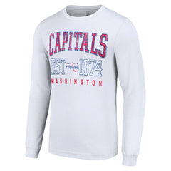 Washington Capitals Starter Retro Graphic Long Sleeve Crew T-Shirt - White | US 201083238