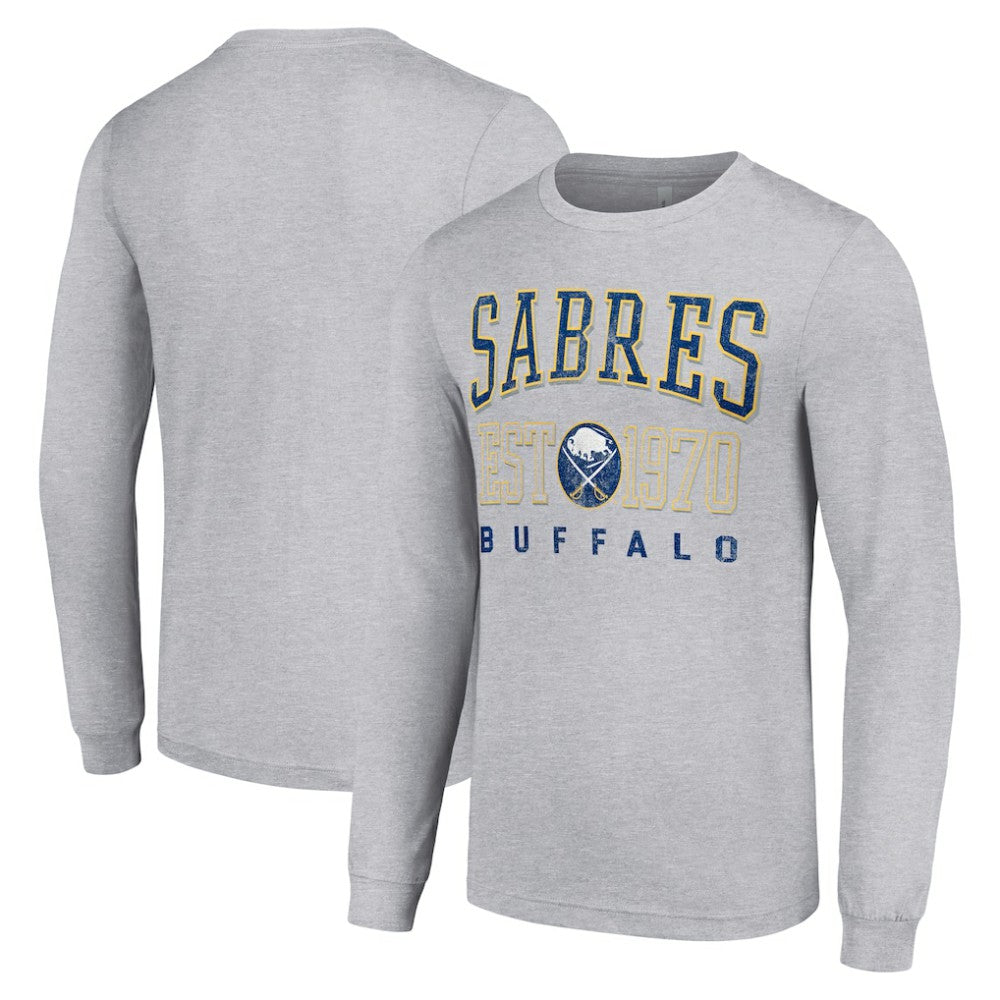Buffalo Sabres Starter Retro Graphic Long Sleeve Crew T-Shirt - Heather Gray | US 201083248