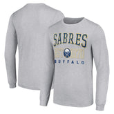 Buffalo Sabres Starter Retro Graphic Long Sleeve Crew T-Shirt - Heather Gray | US 201083248