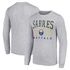Buffalo Sabres Starter Retro Graphic Long Sleeve Crew T-Shirt - Heather Gray | US 201083248