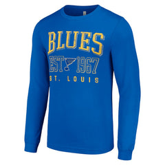 St. Louis Blues Starter Retro Graphic Long Sleeve Crew T-Shirt - Royal | US 201083266