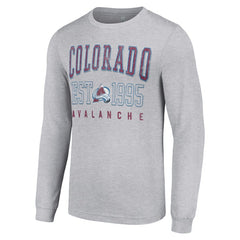 Colorado Avalanche Starter Logo Graphic Long Sleeve T-Shirt - Heather Gray | US 201083289