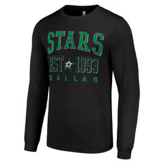 Dallas Stars Starter Logo Graphic Long Sleeve T-Shirt - Black | US 201083292