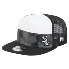 Chicago White Sox New Era Checkmate Trucker 9FIFTY Snapback Hat - Black Hats