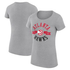 Atlanta Hawks G-III 4Her by Carl Banks Women's Super-Slim Fit Lightweight Large City Logo T-Shirt Heather Gray outlet