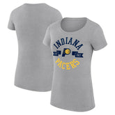 Indiana Pacers G-III 4Her by Carl Banks Women's Super-Slim Fit Lightweight Large City Logo T-Shirt Heather Gray