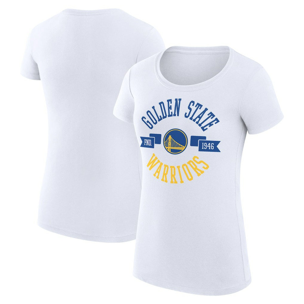 Golden State Warriors G-III 4Her by Carl Banks Women's Super-Slim Fit Lightweight Large City Logo T-Shirt White