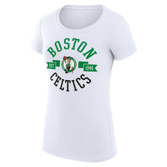 Boston Celtics G-III 4Her by Carl Banks Women's Super-Slim Fit Lightweight Large City Logo T-Shirt White outlet