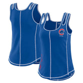 Chicago Cubs WEAR by Erin Andrews Women's Contrast Stitch Tank Top - Royal Tanks
