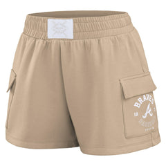 Atlanta Braves WEAR by Erin Andrews Women's Shorts - Tan Shorts