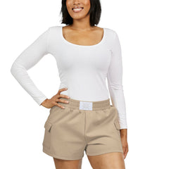 Atlanta Braves WEAR by Erin Andrews Women's Shorts - Tan Shorts