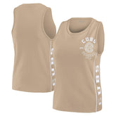 Chicago Cubs WEAR by Erin Andrews Women's Tonal Tank Top - Tan Tanks
