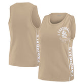 St. Louis Cardinals WEAR by Erin Andrews Women's Tonal Tank Top - Tan Tanks