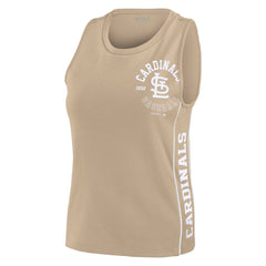 St. Louis Cardinals WEAR by Erin Andrews Women's Tonal Tank Top - Tan Tanks