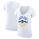 Golden State Warriors G-III 4Her by Carl Banks Women's Super-Slim Fit Lightweight Large City Logo V-Neck T-Shirt White outlet