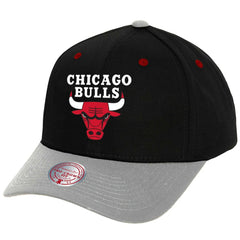 Chicago Bulls Pro Crown Adjustable Hat Black/Gray - Mitchell & Ness