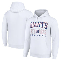 New York Giants Starter Unisex Throwback Logo Pullover Hoodie - White Hoodies
